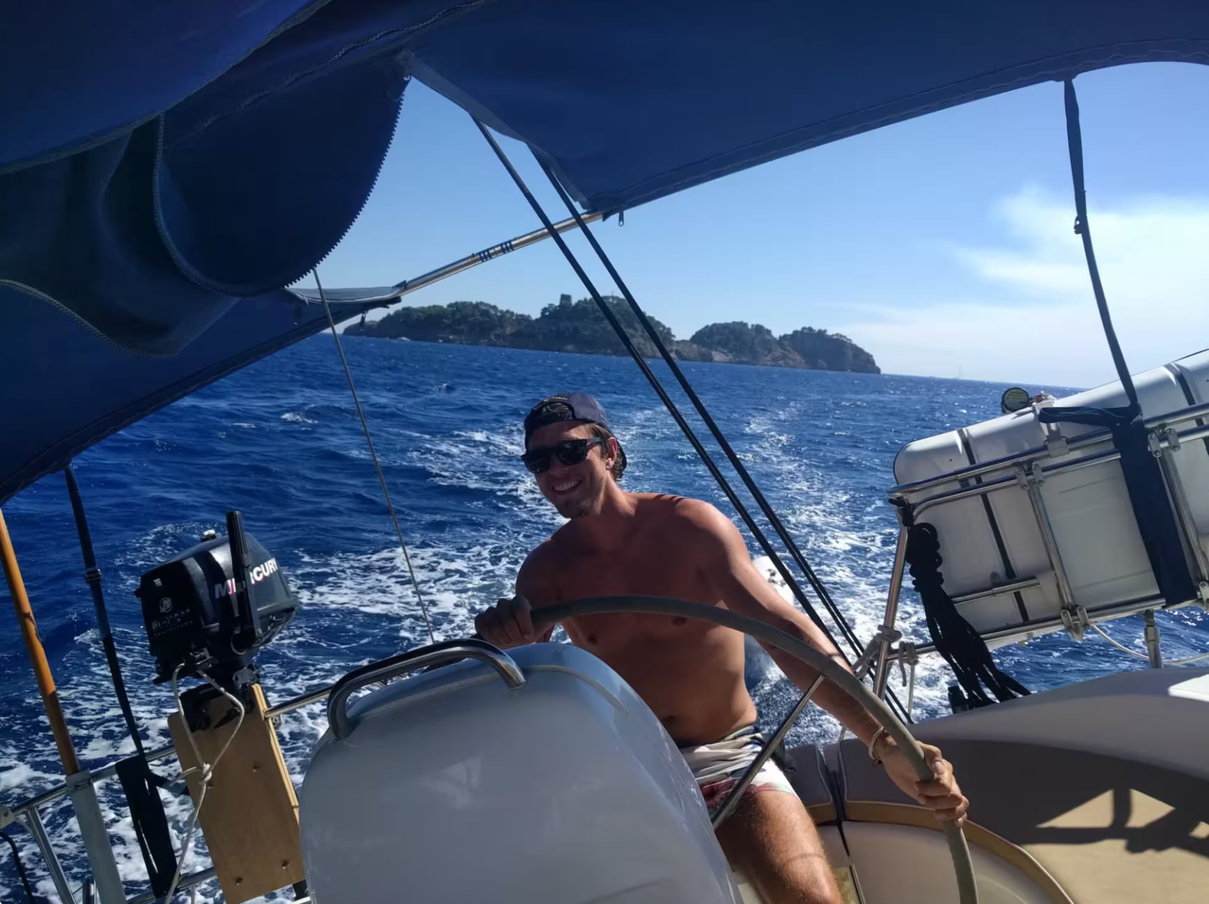 Skipper navigating